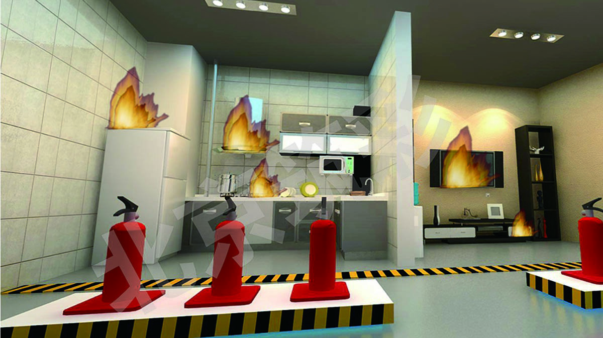 模拟厨房灭火体验系统