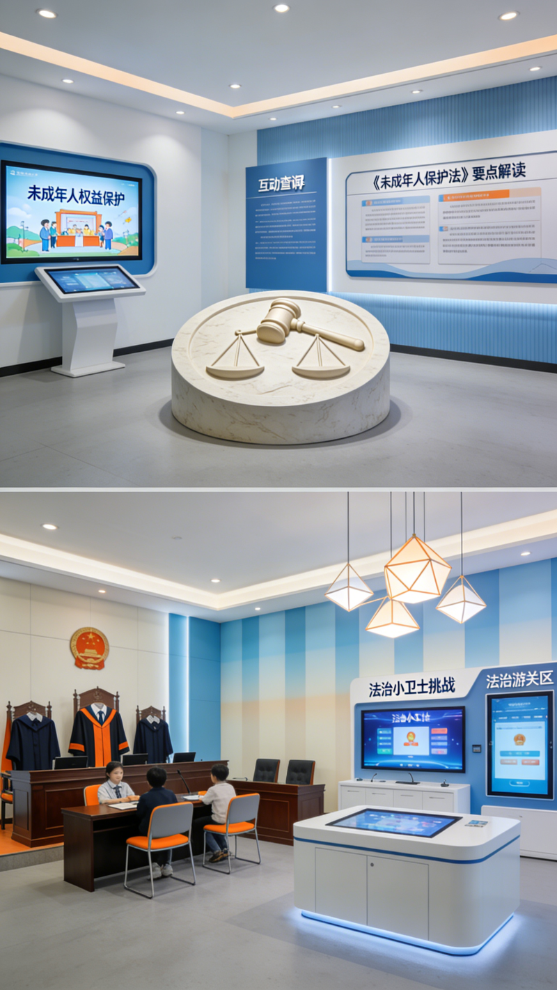青少年法治教育基地建设设计施工打造走心又走新的普法空间