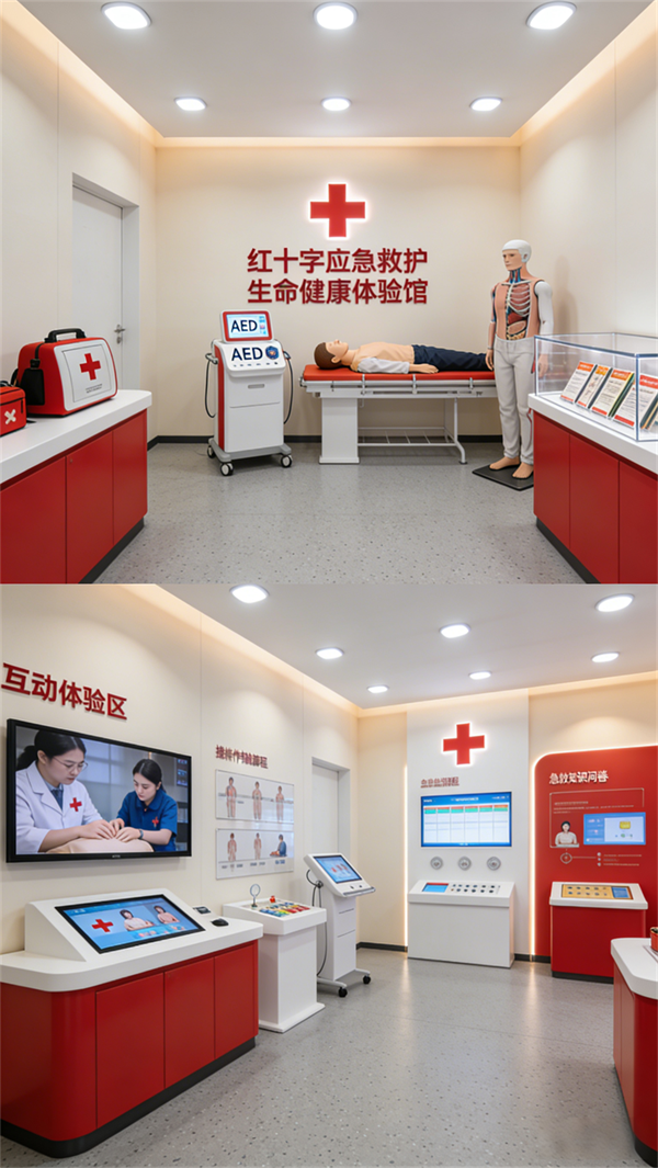 红十字应急救护生命健康体验馆设计实践落地